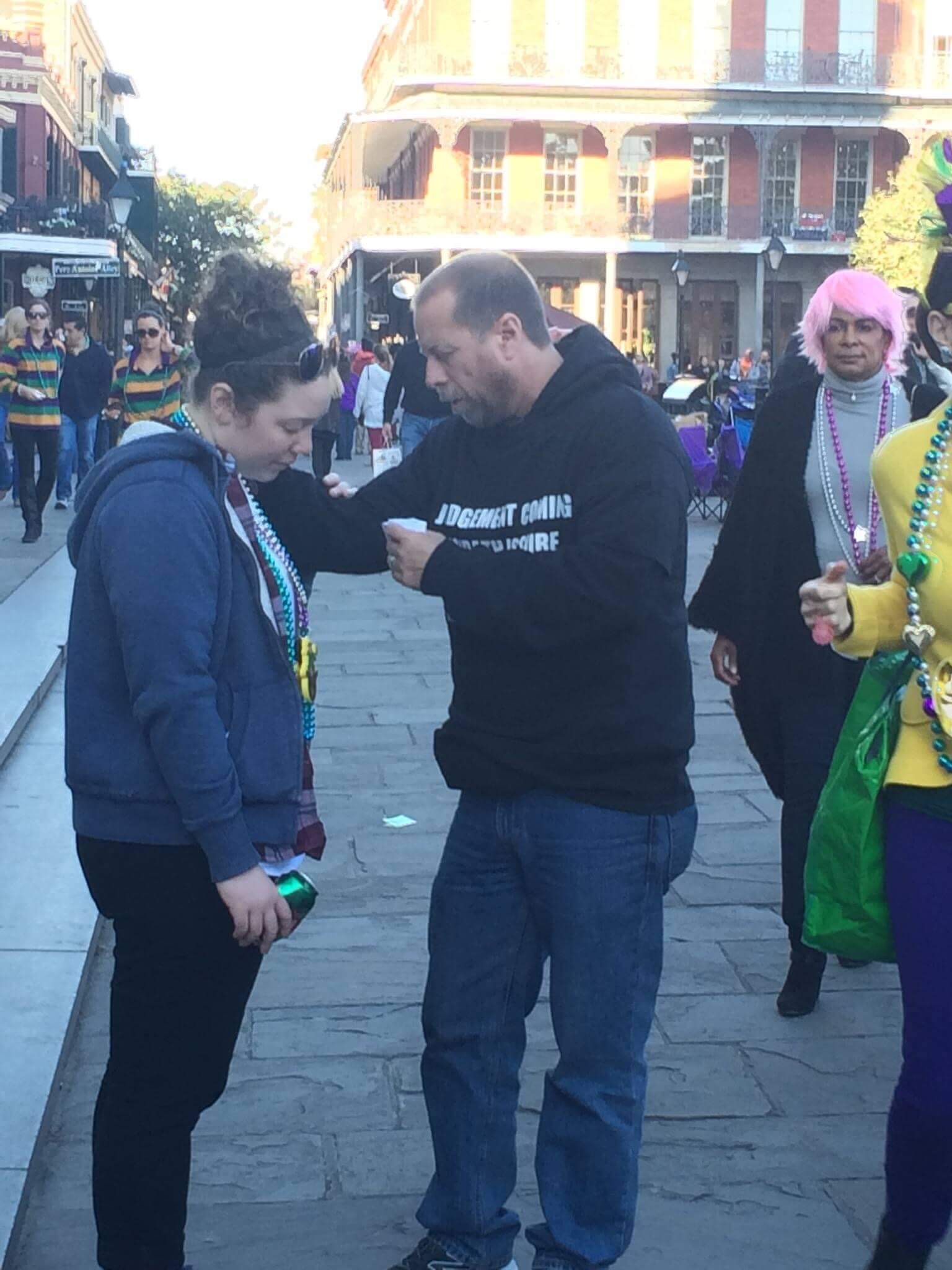 Street evangelism in New Orleans